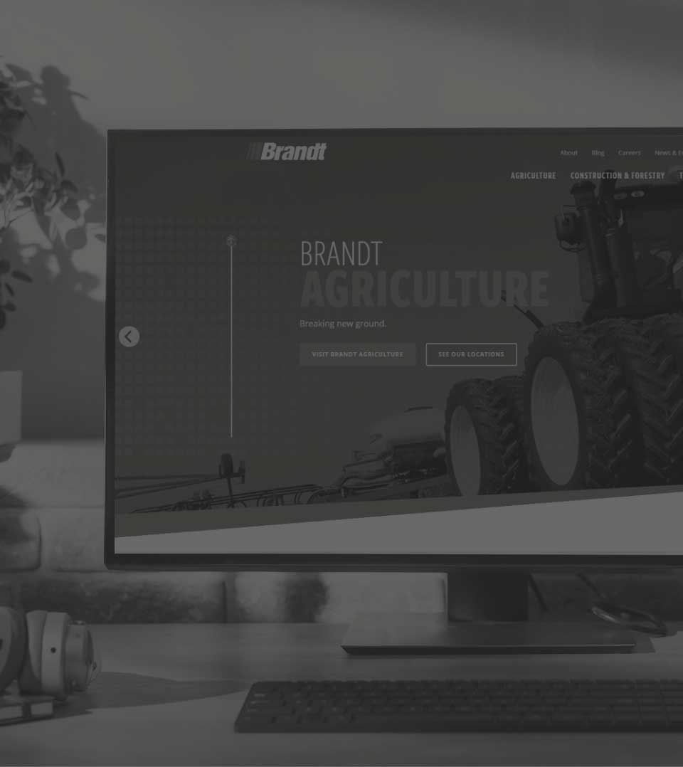 Brandt website on computer