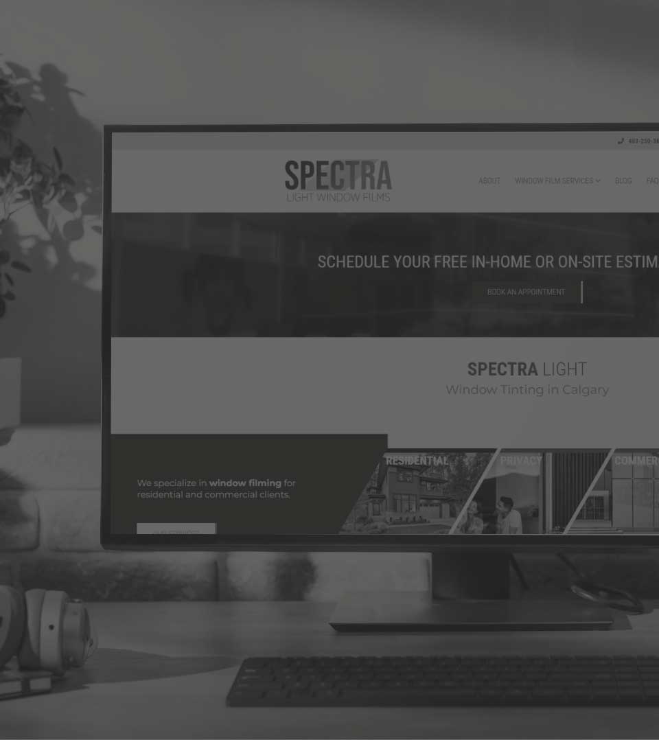 Spectra light web on desktop