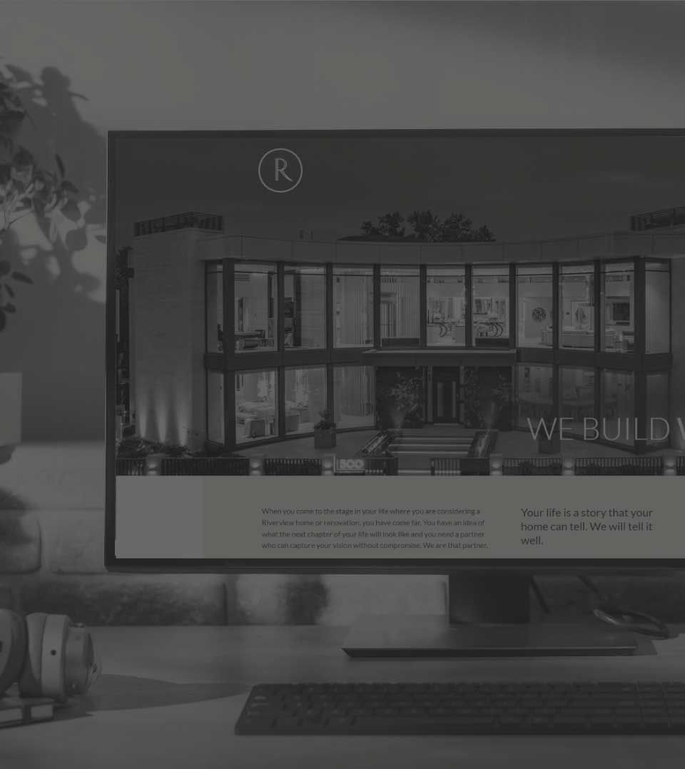 Riverview custom homes web desktop